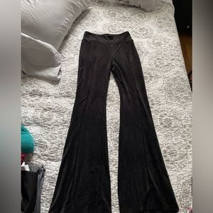 Black velvet pants